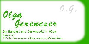 olga gerencser business card